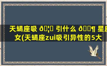 天蝎座吸 🦟 引什么 🐶 星座女(天蝎座zui
吸引异性的5大优点)